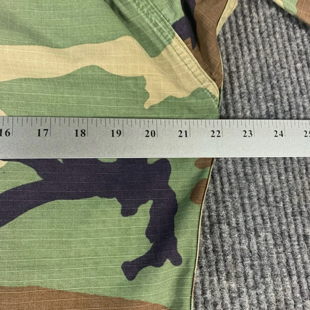 US Army Hot Weather Combat Coat Mens Small Brown Green Woodland‎ Camo Military